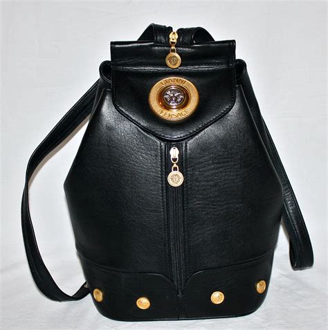 vintage versace leather backpack|versace free backpack.